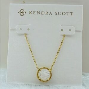 Kendra Scott Gold Shell Volleyball Necklace